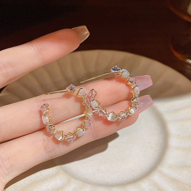 Crystal Hoop Earrings