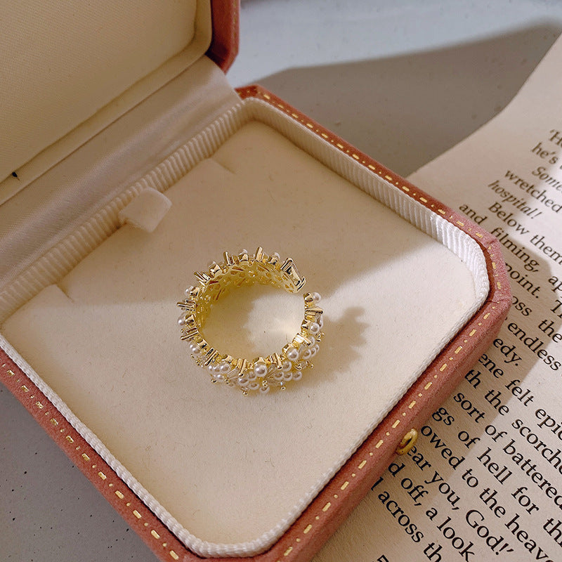 Eliora Crystal Pearl Ring