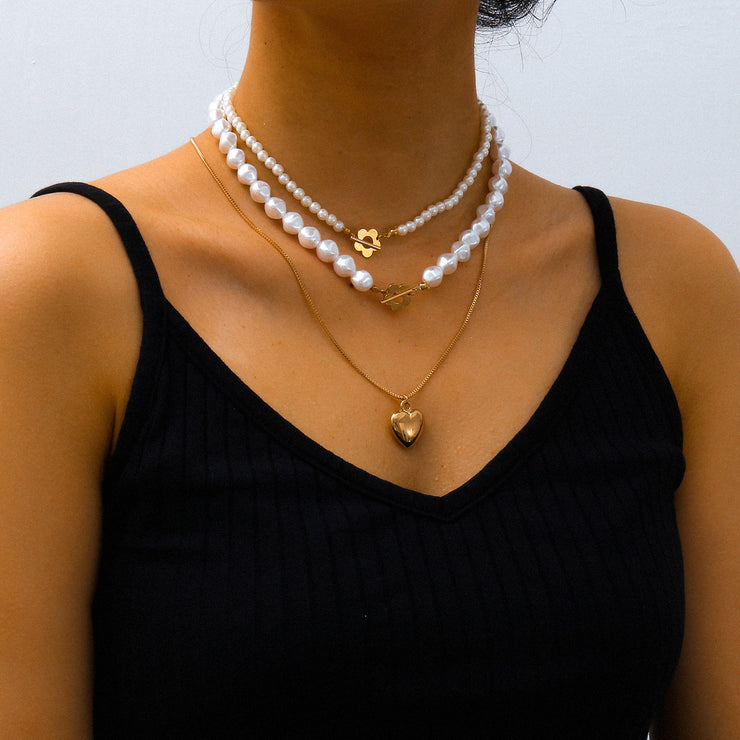 Innocent Heart Pearl Layering Neckalce