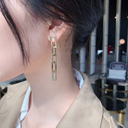 Geometric square earrings