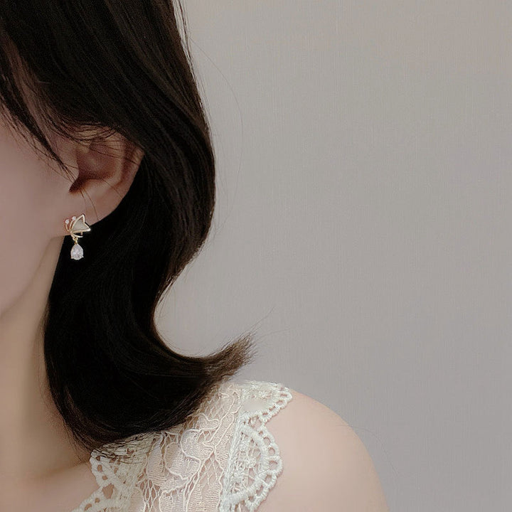 Cat's Eye Butterfly Earrings
