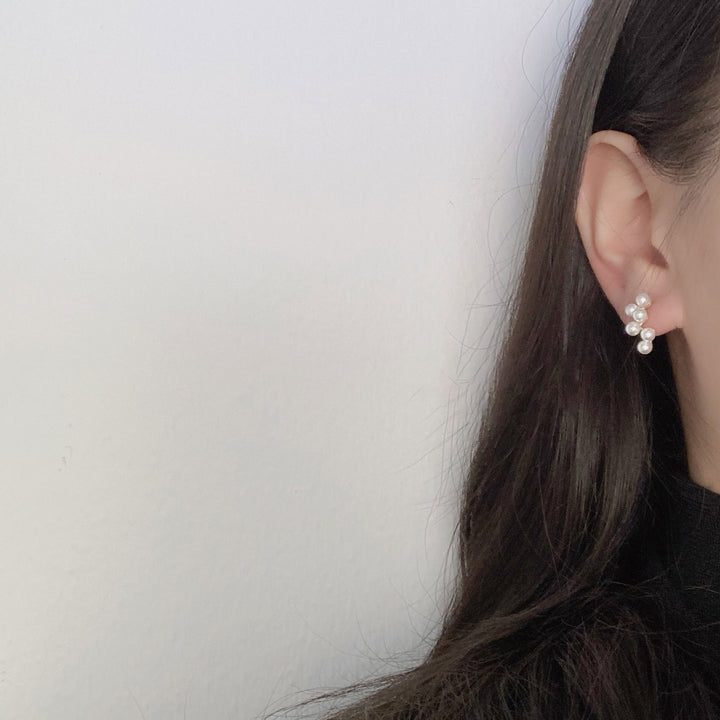 French Sterling Silver Pearl Earrings