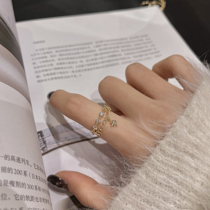 Hexagram Chain Ring