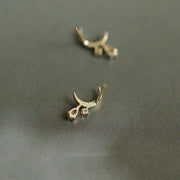 925 Sterling Silver Mini Moon Earrings