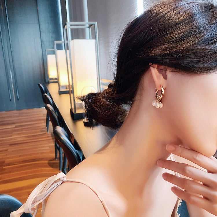 Pearl Hoop Earrings