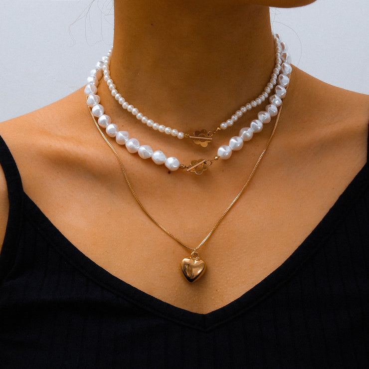 Innocent Heart Pearl Layering Neckalce