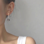 Austrian Black Pearl Handmade Earrings