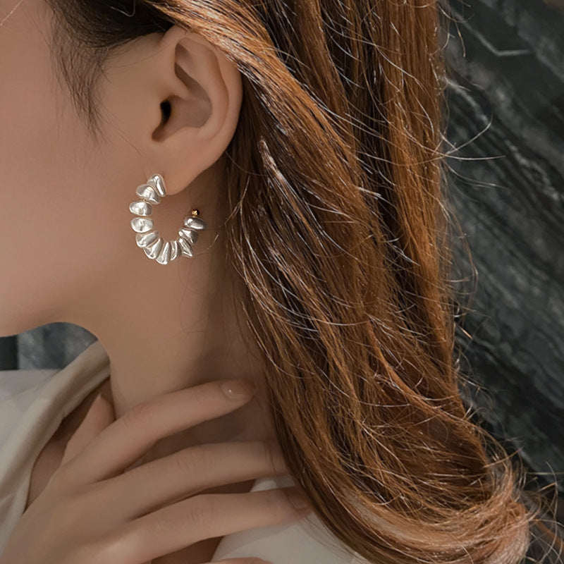 Pearl Hoop Earrings