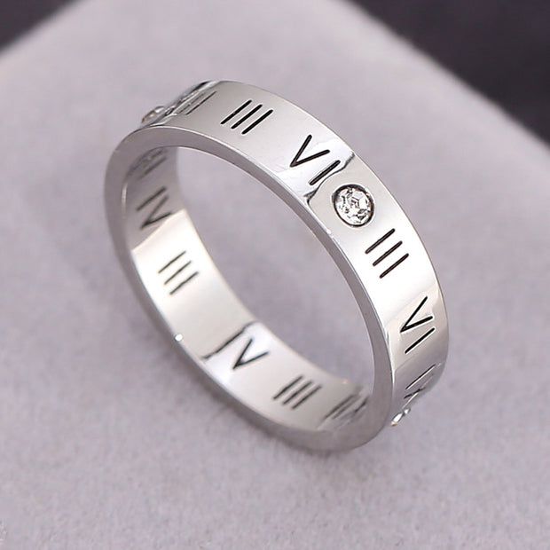Openwork Roman Numeral Ring