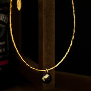 Vintage Gold Crackle Necklace