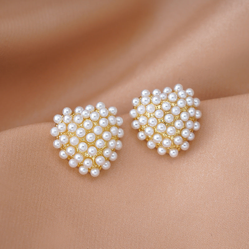 Love Heart Pearl Earrings