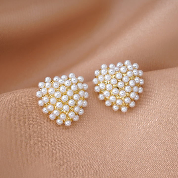 Love Heart Pearl Earrings