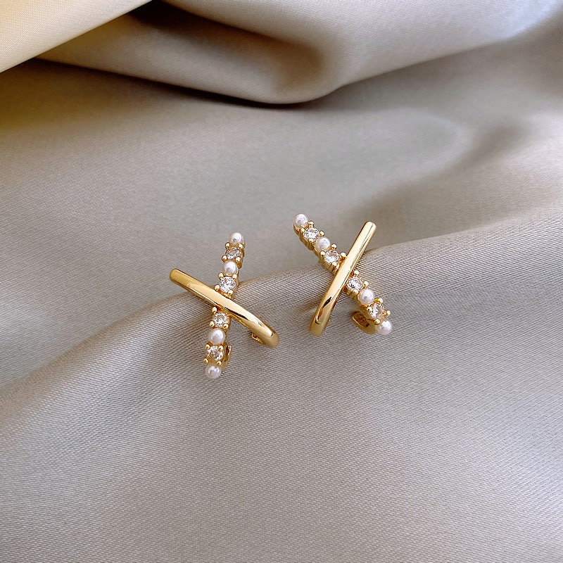 'Love Affair' Crystal X Earrings