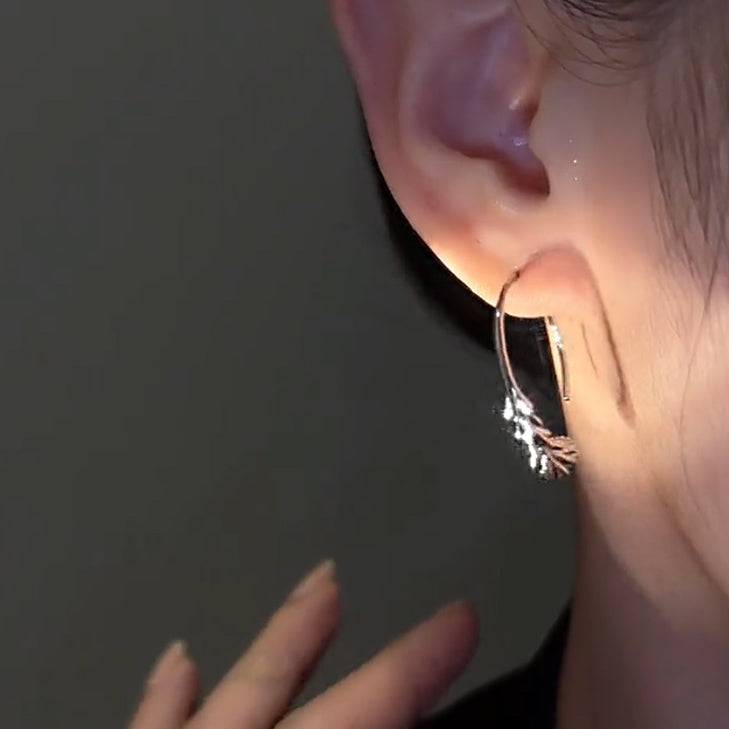 French Wheat Hoop Earrings
