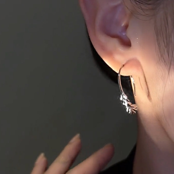 French Wheat Hoop Earrings