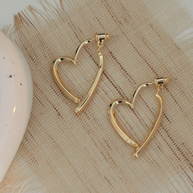 925 Silver Pin Love Earrings