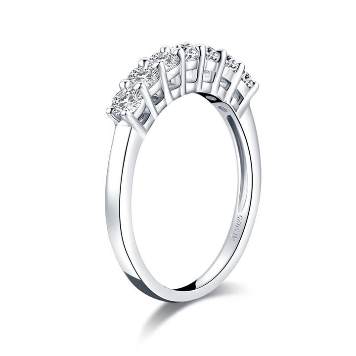 Classic Half-Eternity Moissanite Band