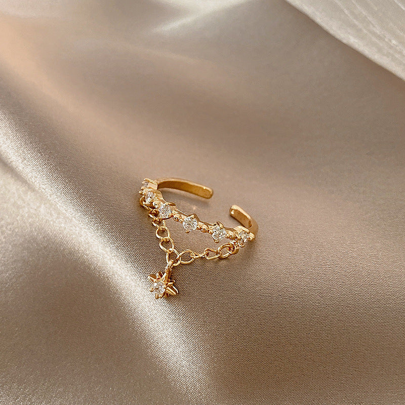 Hexagram Chain Ring