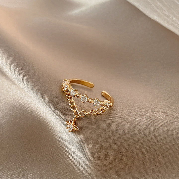 Hexagram Chain Ring
