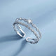 Silver Layered Flower Ring