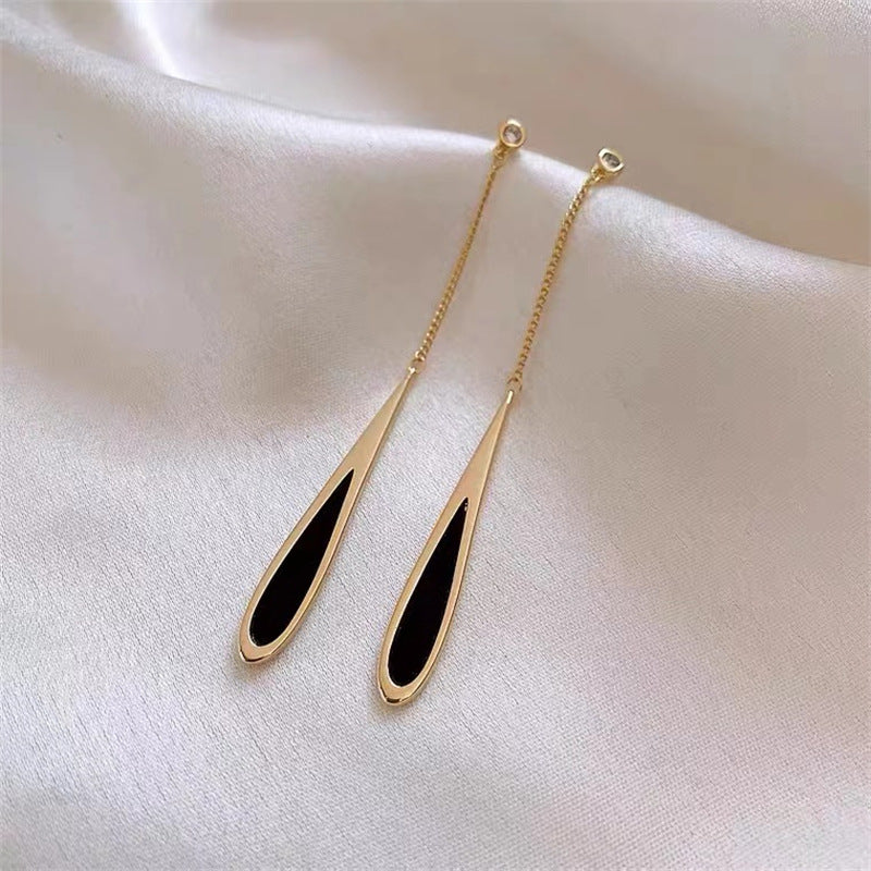 Black drop earrings
