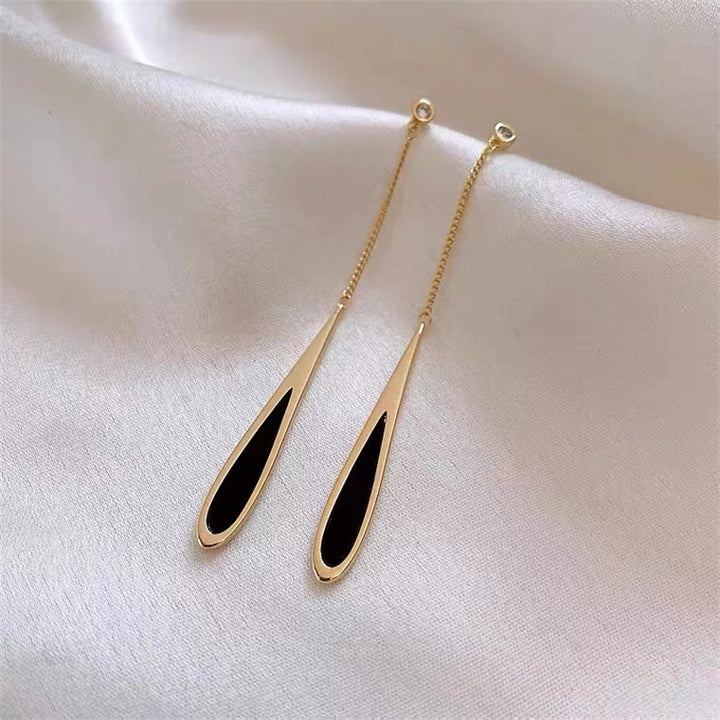 Black drop earrings