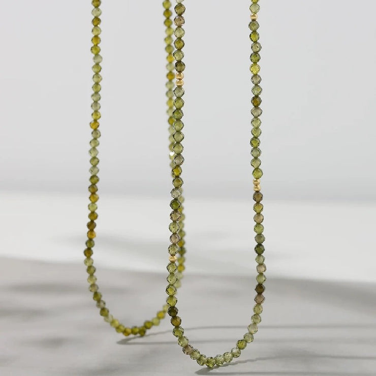 Olive Green Zircon Necklace