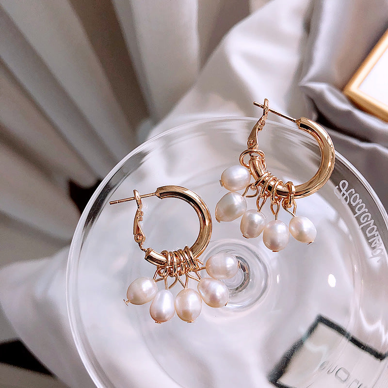 Pearl Hoop Earrings