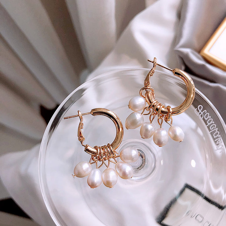 Pearl Hoop Earrings