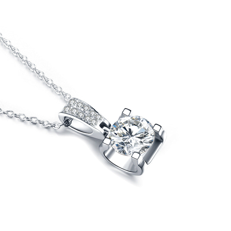 Square Basket Moissanite Pendant
