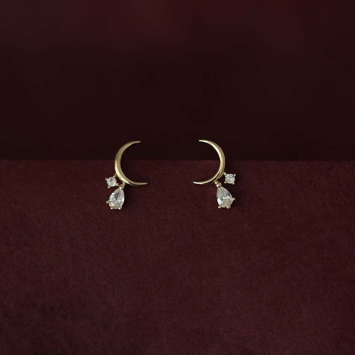925 Sterling Silver Mini Moon Earrings