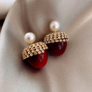 Rouge Cherry Pearl Earrings
