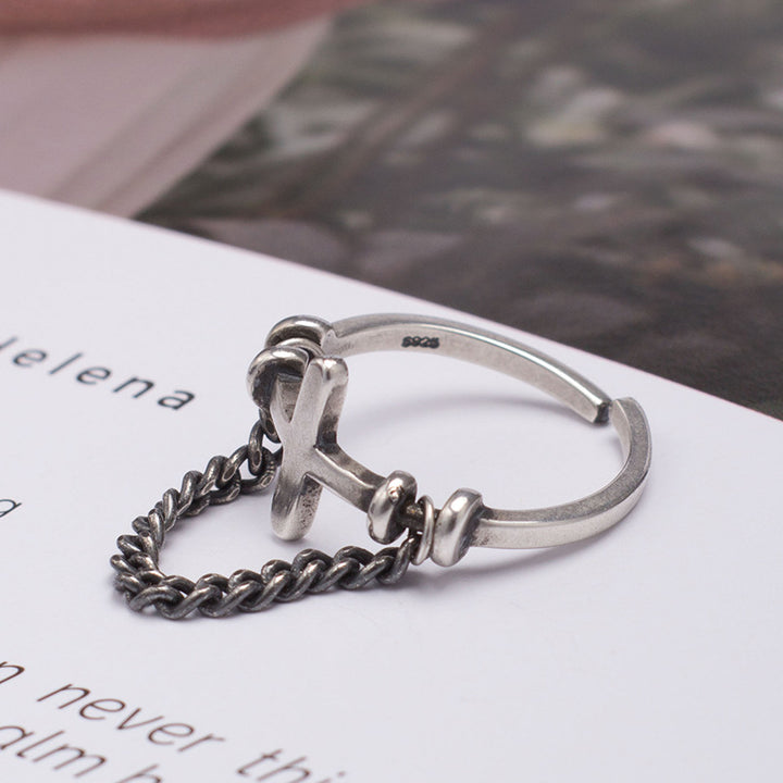Chain cross925 Sterling Silver  Ring