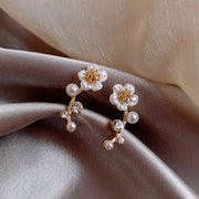 Flower Pearl & Crystal Earrings