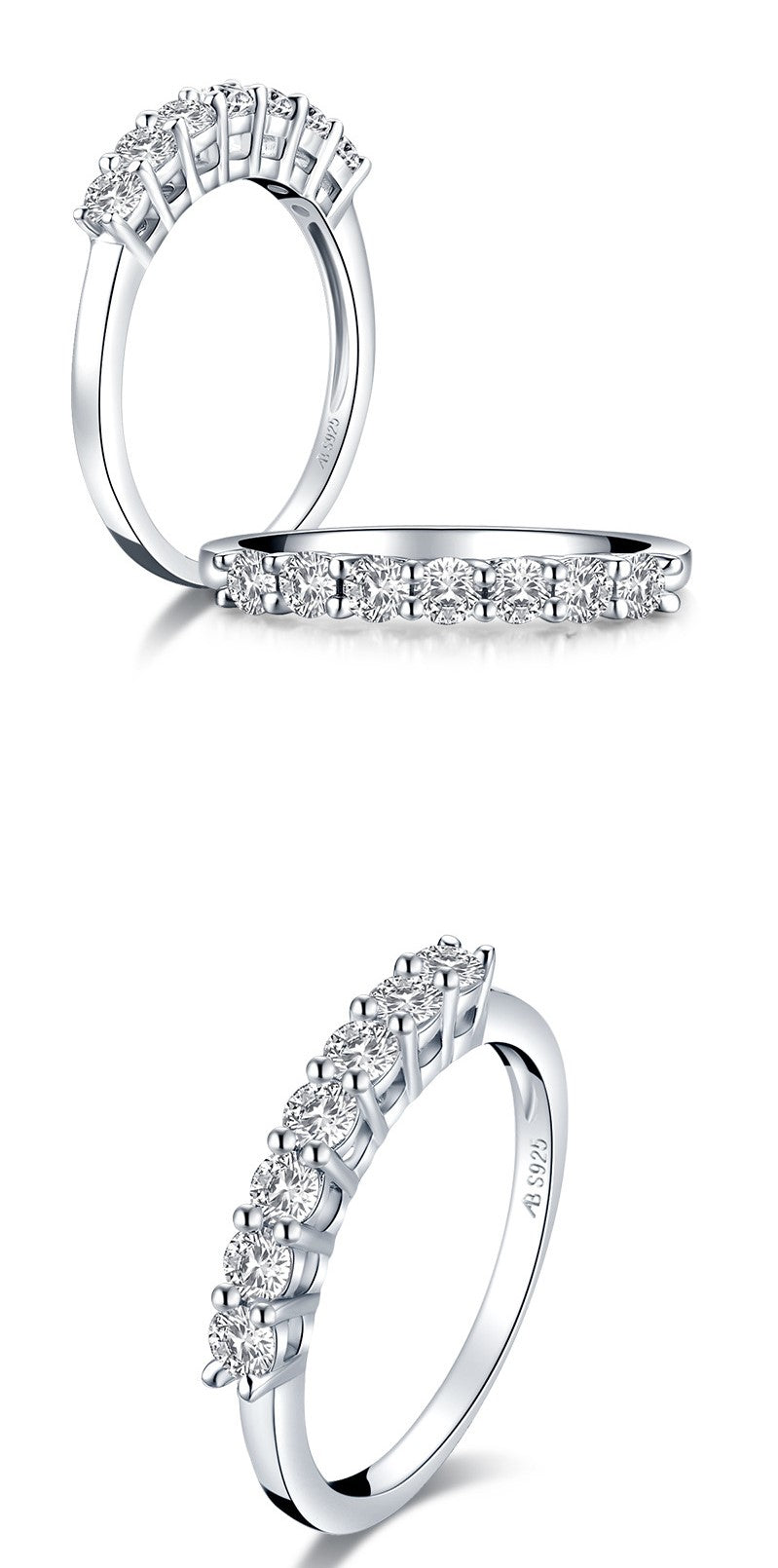 Classic Half-Eternity Moissanite Band