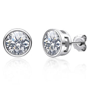 Summer bubbles Moissanite Sterling Silver Stud Earrings