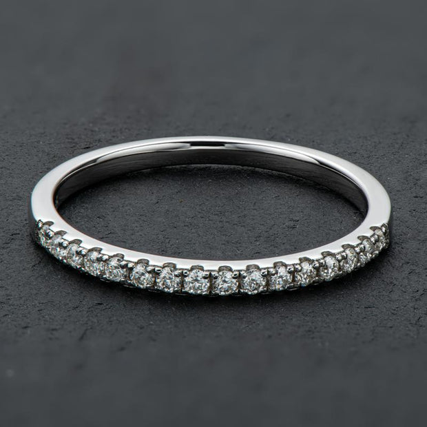 Moissanite Diamond Half Eternity Ring