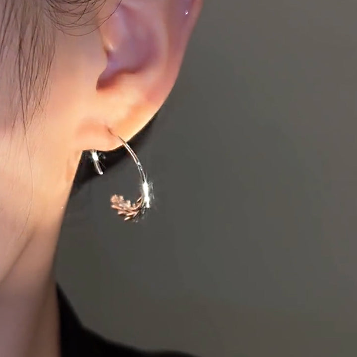 French Wheat Hoop Earrings