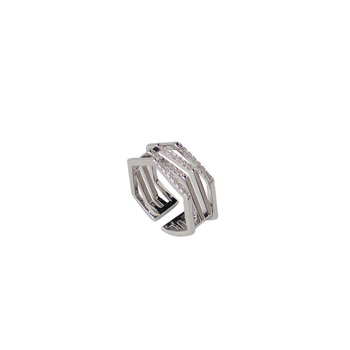 Zircon Hexagon Adjustable Ring