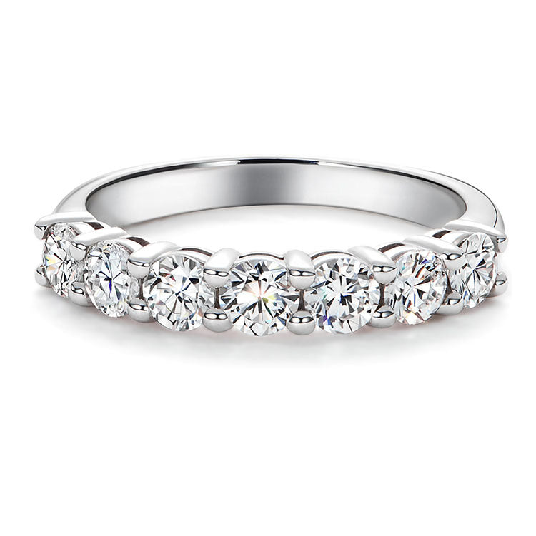 Classic Half-Eternity Moissanite Band
