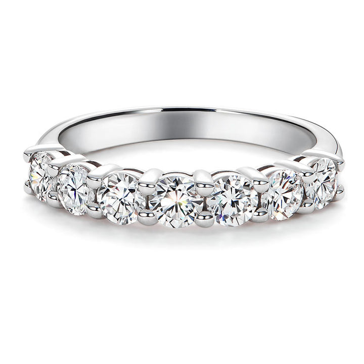 Classic Half-Eternity Moissanite Band