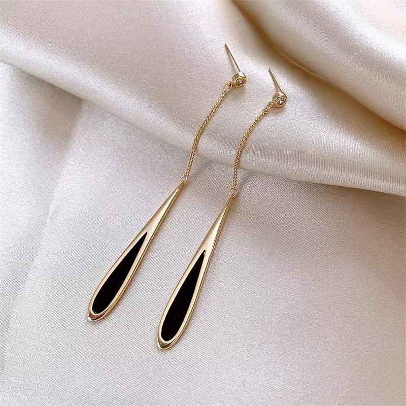 Black drop earrings
