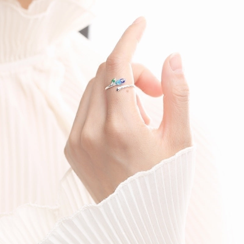 Flower Bud 925 Sterling Silver Ring