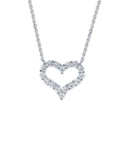 Moissanite 925 Silver Small Diamond Sparkling Love Necklace