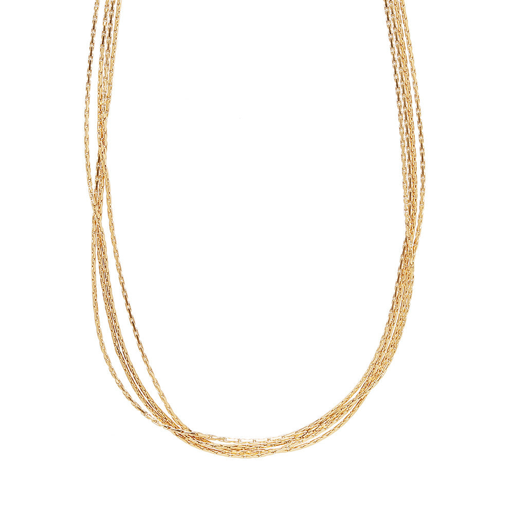 Gold Thread Layered Necklace