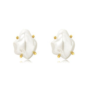 Irregular Baroque Pearl Earrings