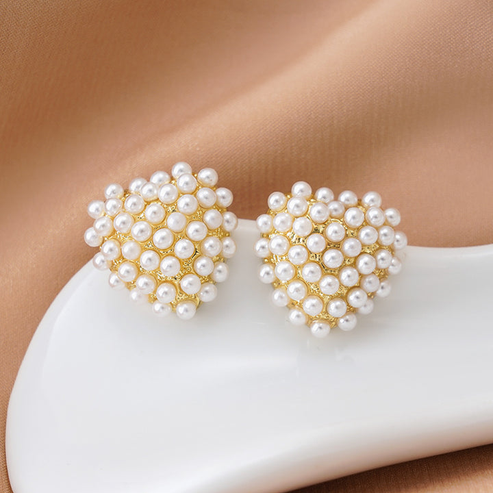 Love Heart Pearl Earrings