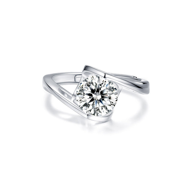 Moissanite 925 Silver Star Queen Ring