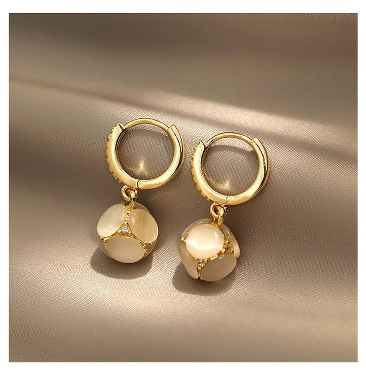 Cat's eye stone earrings