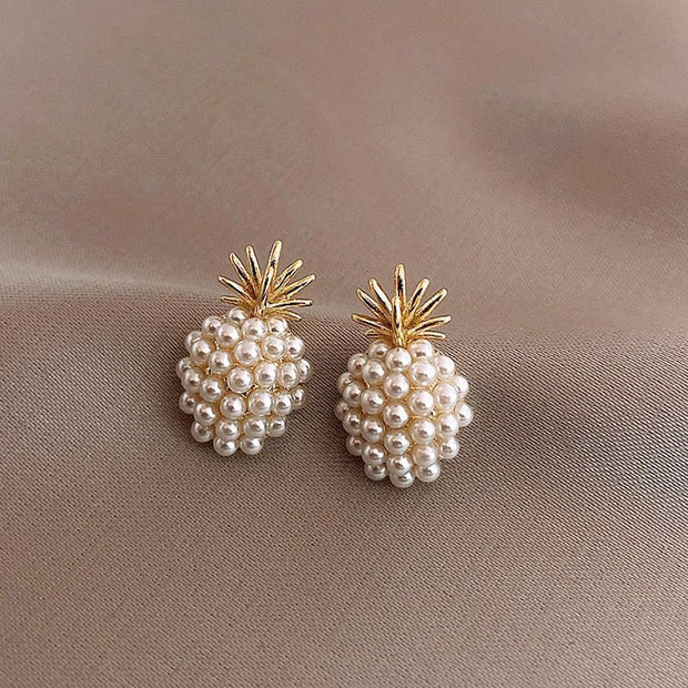 Pineapple pearl earrings